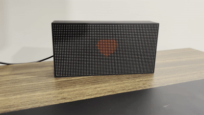 A hand-painted pixel heart animating on the panel