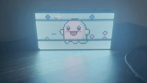 A hand-drawn ghost sprite animating frame by frame on the panel